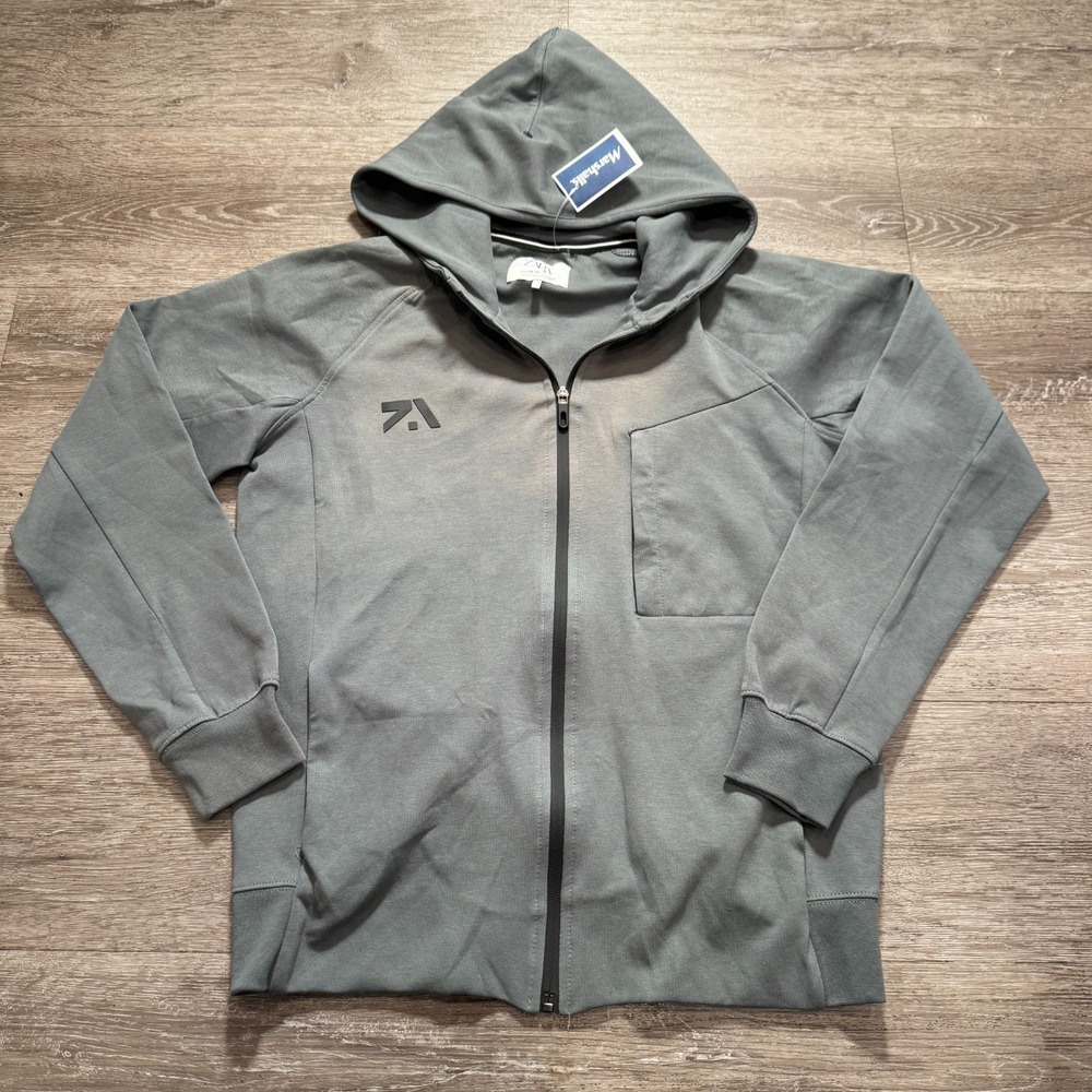 Zara Hoodie Boys 13-14 Gray Sweatshirt Gym Casual Pullover Skate Youth Full Zip